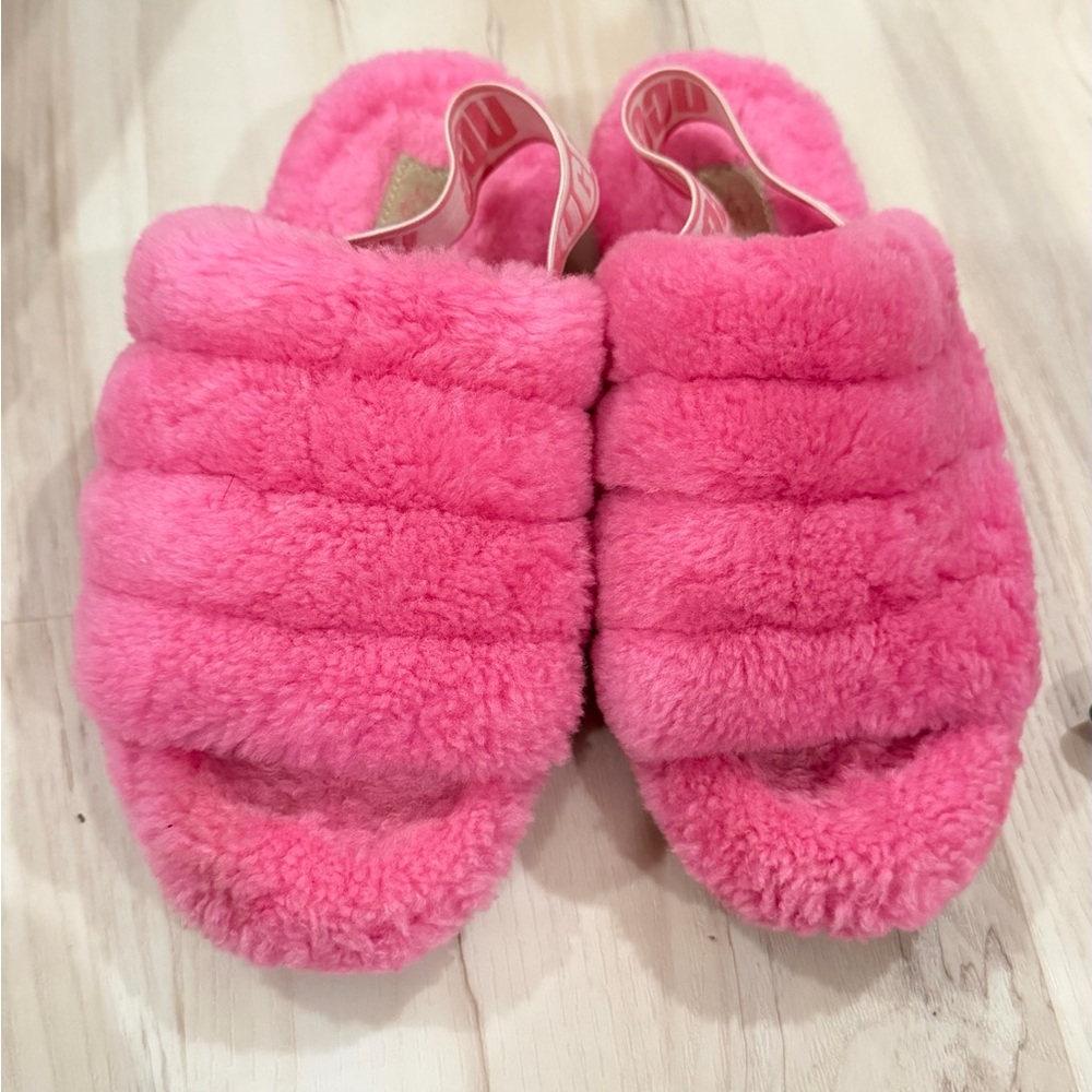 UGG Plush Pink Slippers